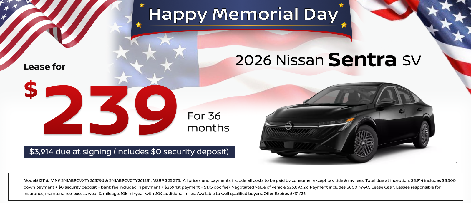 2026 Nissan Sentra SV